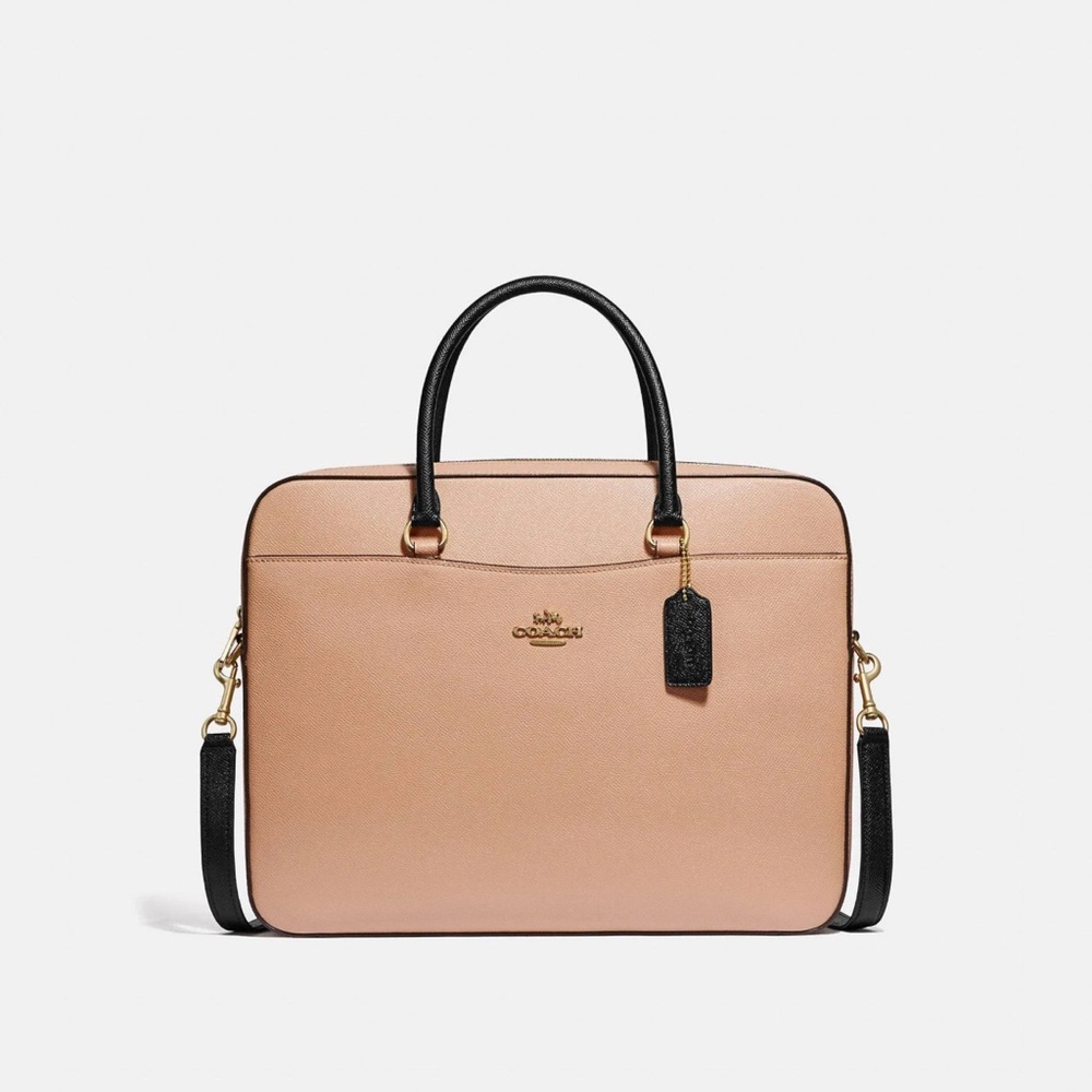 Coach Laptop Bag Beechwood/Black